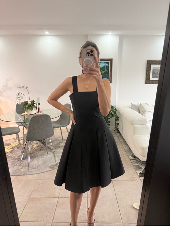 A/X Armani Exchange Dresses & Skirts - A/X Armani Exchange Black Square-Neck Fit & Flare Midi Dress